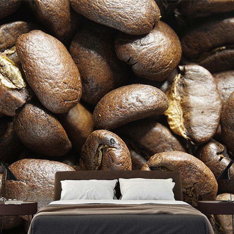 Full Size Coffee Beans Wall Mural Decorative Mildew Resistant for Coffee Shop