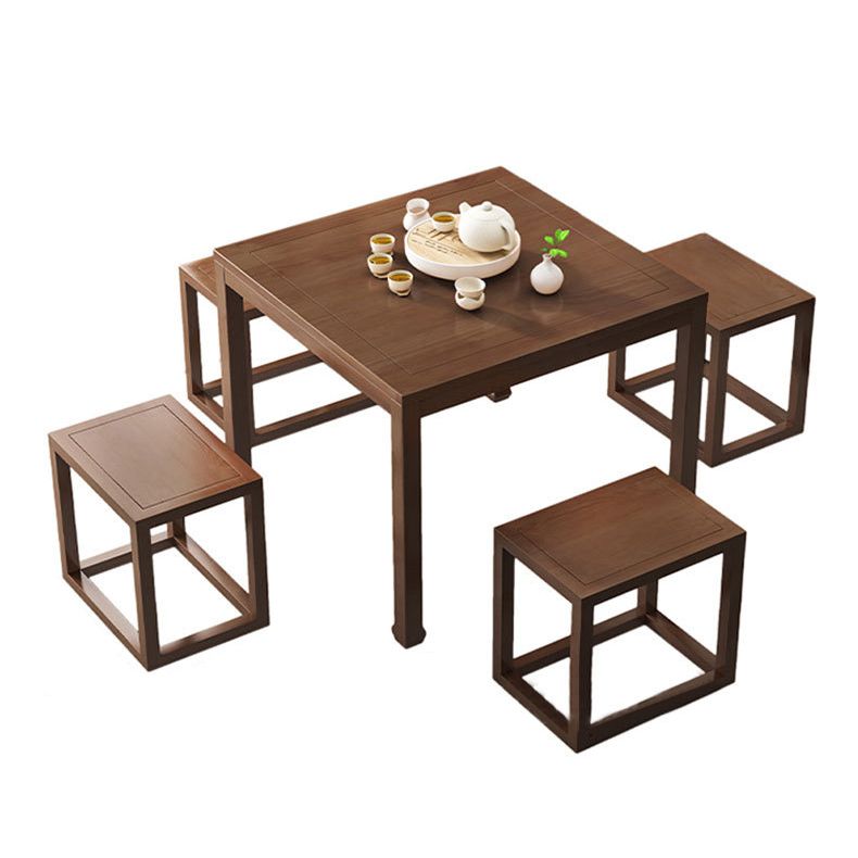 Traditional Wood Dining Set 1/5 Pieces Rectangle Dining Table Set