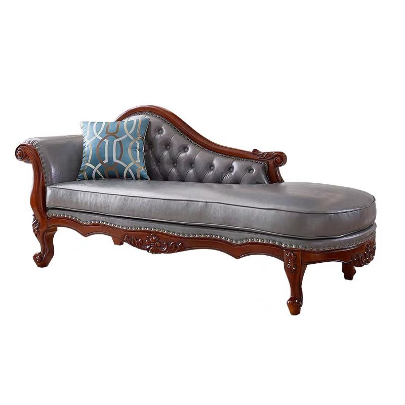 Traditional Upholstered Chaise Lounge Couch Leather Chaise Lounge Chair