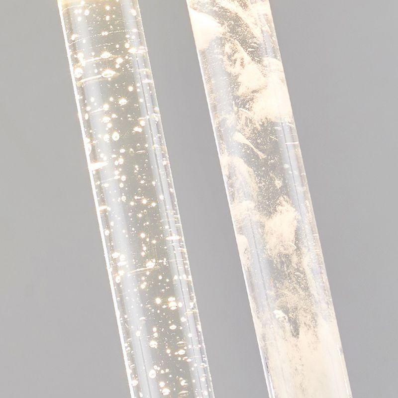 Tubular Crystal Drop Lamp Minimalistisch 1-licht LED-hanglamp Licht armatuur voor restaurant