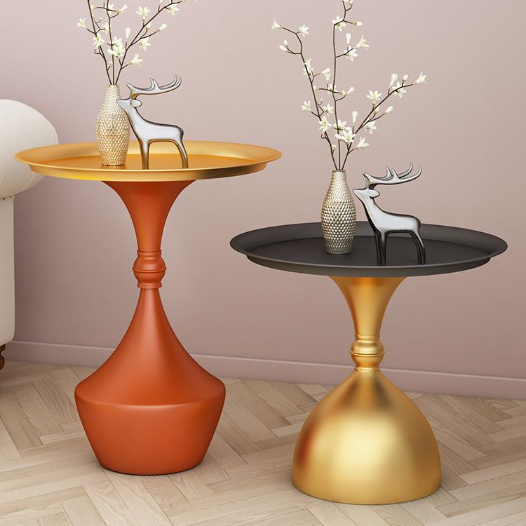 Mid-Century Modern Iron Coffee Cocktail Table Pedestal Cocktail Table for Living Room