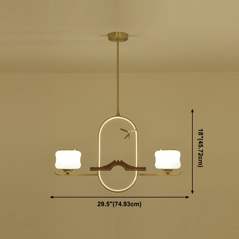 Moderne hanglampcilinder Witglas eiland hanglampen voor kookeiland