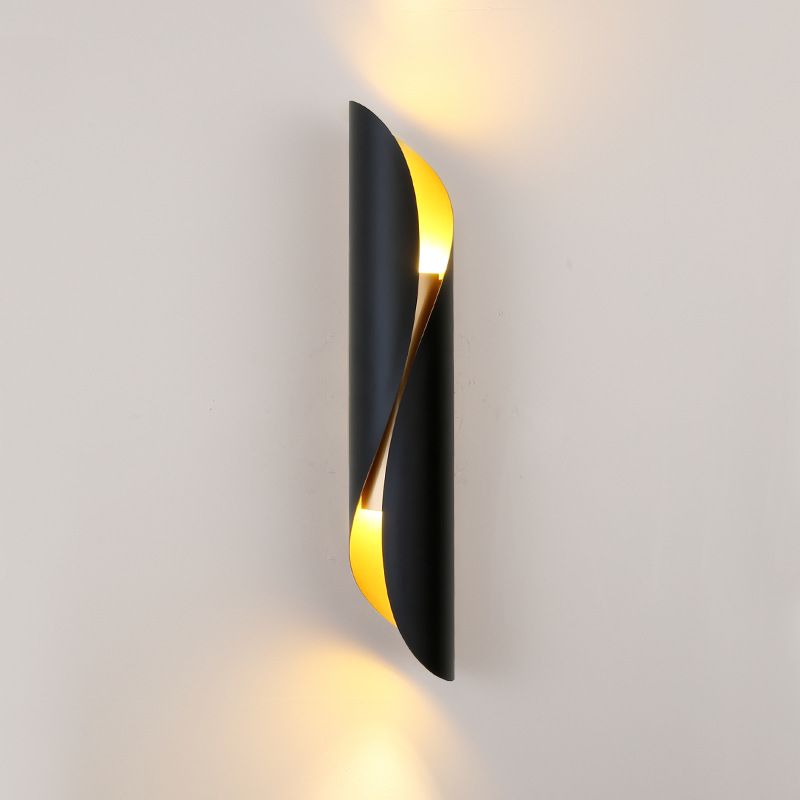 Modern Luxury LED Wall Lamp Wrought Iron Cylindrical Wall Sconce for Interior Spaces