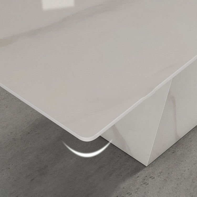 Modern White Sintered Stone Dining Table Set 1/4/5/7 Pieces Dining Set for Home Use