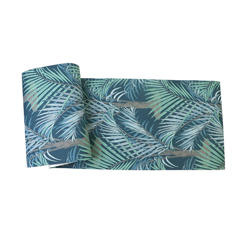 Tropical Palm Leaves Wall Art in Neutral Color Living Room Wallpaper Roll, 20.5 in x 33 ft