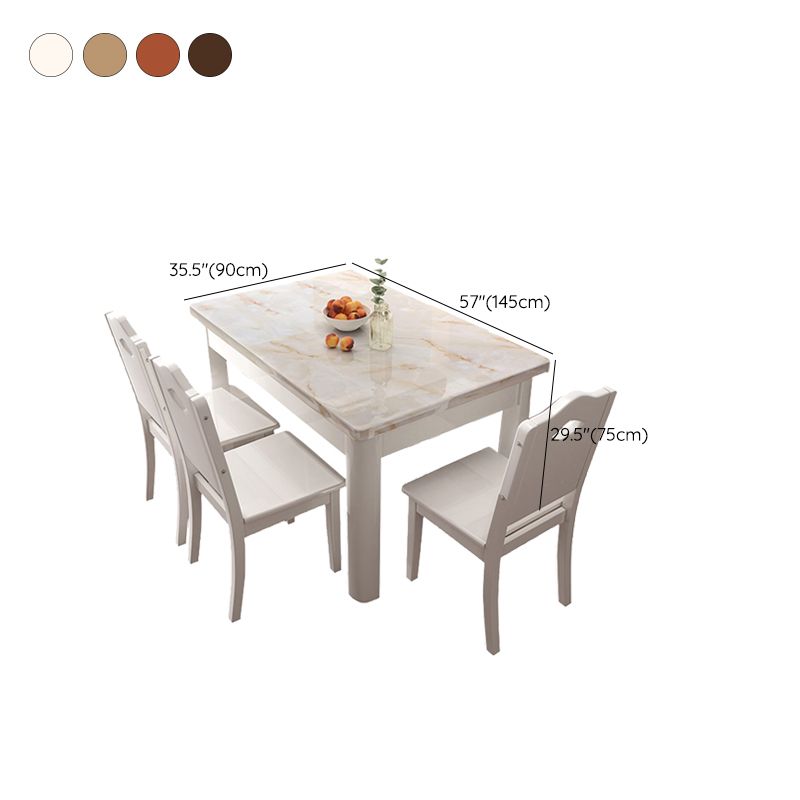 Rectangle Dining Room Table Solid Wood Base Dining Room Dinner Kitchen Table