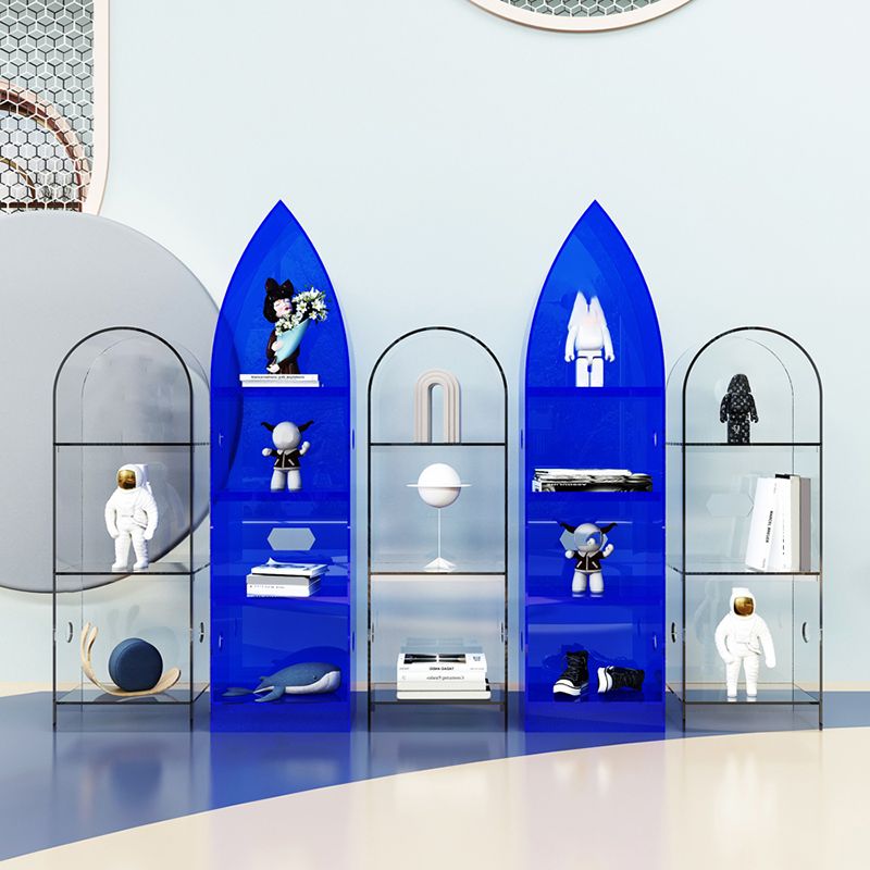 Modern Closed Back Standard Bookshelf Acrylic Bookcase for Study Room