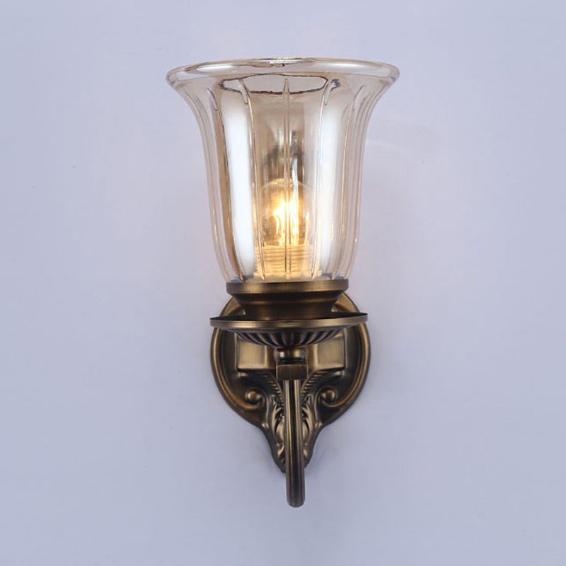 Lampe murale en verre transparent à 1/2 lumière
