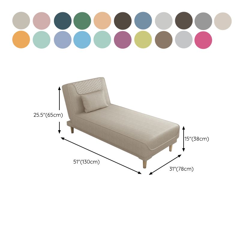 Armless Chaise Lounge Solid Color Chaise Lounge Couch with Cushioned