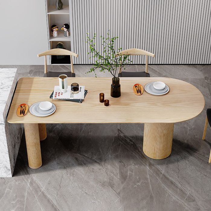 Tavolo da pranzo in legno massiccio in legno massiccio tavolo da pranzo in stile contemporaneo con 3 gambe