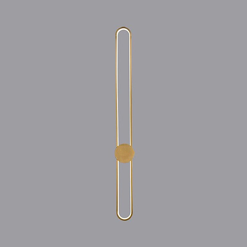 Metal Oval Shade Wall Sconce Modern Style 1 Light Wall Lighting Fixture