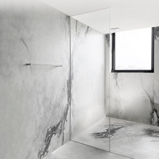 Fixed Frameless Shower Screen Half Partition Bathroom Shower Screen