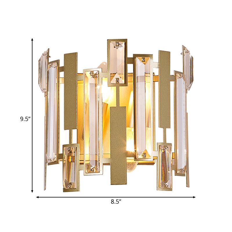 LASER CUT SCONCE Light Crystal Crystal 2 Bulbs Lampada a parete d'oro per soggiorno