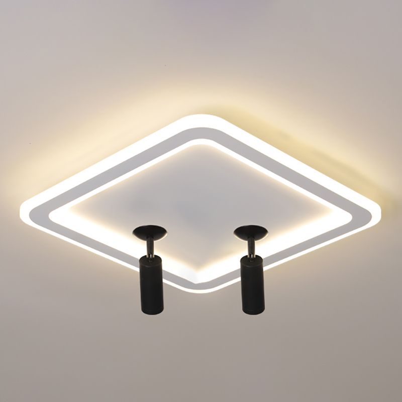 Metal Square Ceiling Lighting Nordic Style LED Ceiling Flush Mount for Living Room