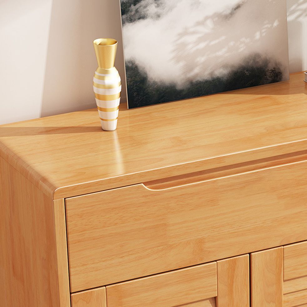 Modern & Contemporary Accent Cabinet Solid Wood Cabinet with Shelves