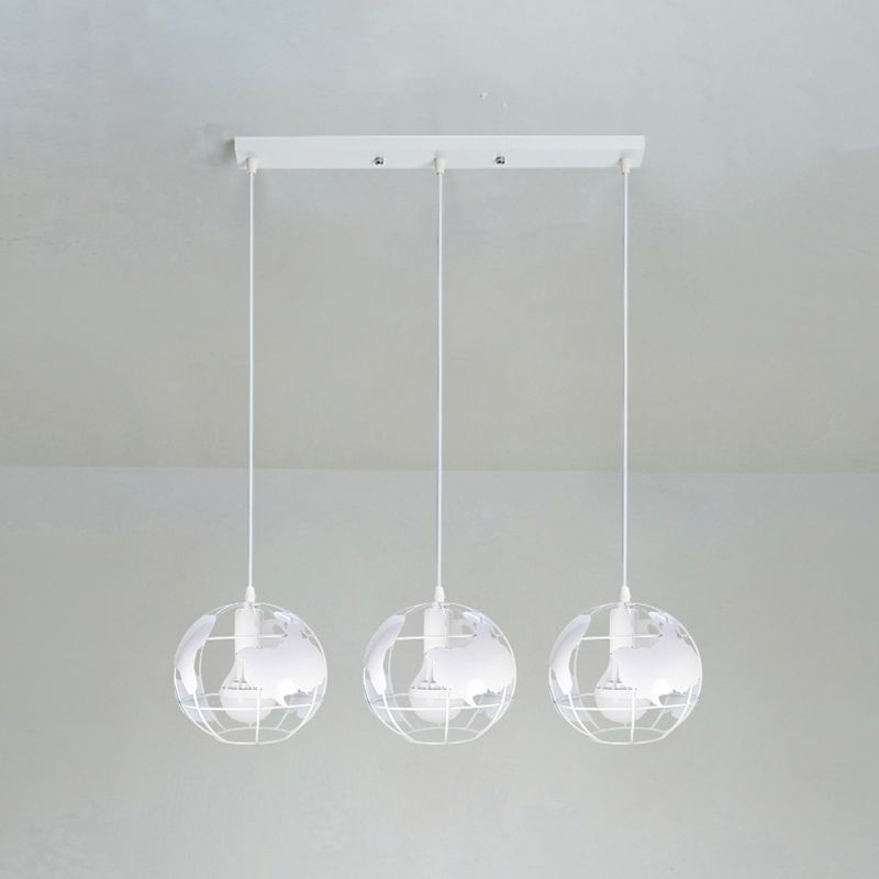 Macaron de suspension du globe Macaron 3 lumières suspendues pour salle à manger