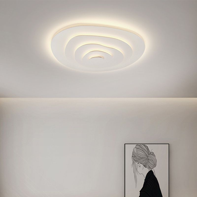 LED Modern Metal Flush Mount Cloud Shape Ceiling Light with Acrylic Shade for Living Room