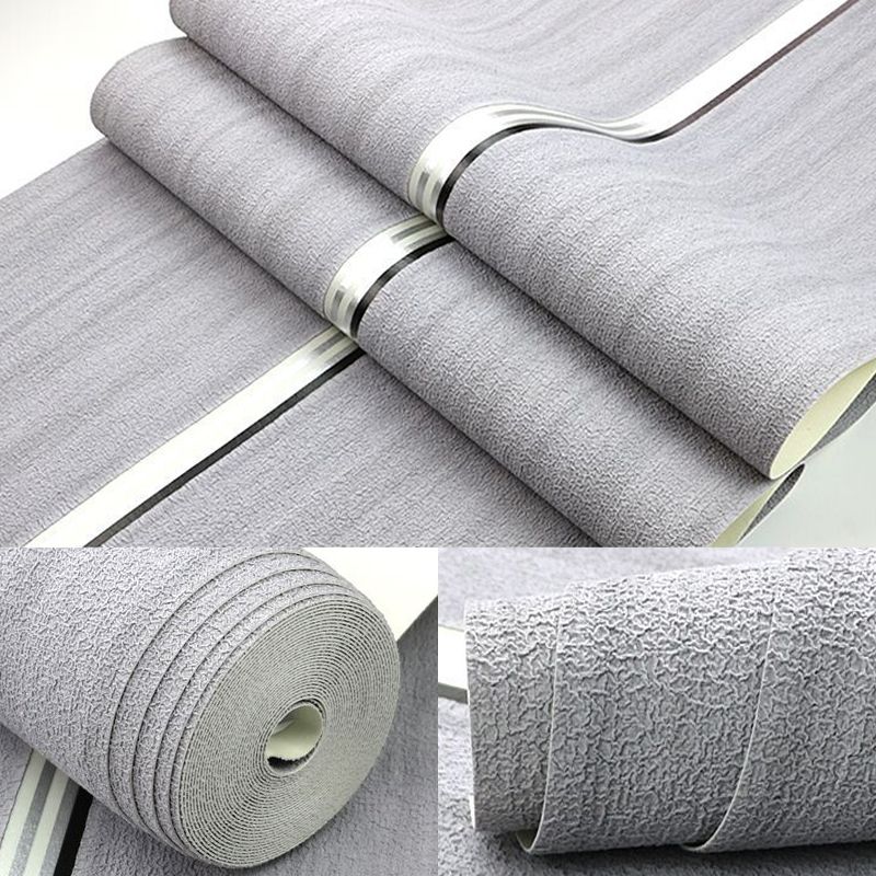 Solid Color Stripe Wallpaper Roll Minimalistic Smooth Wallpaper for Home Decoration