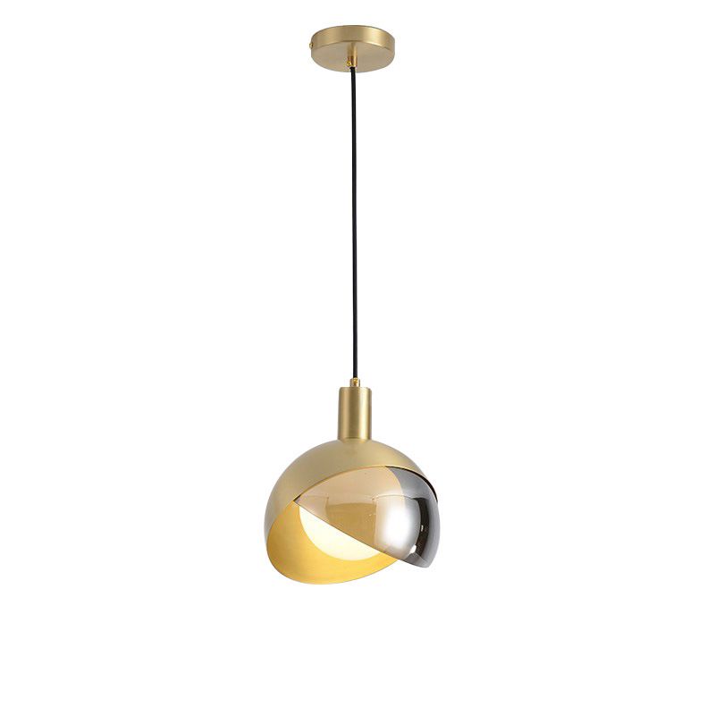 Metal Globe Hanging Light Kit Minimalist Style Hanging Pendant Light for Bedroom