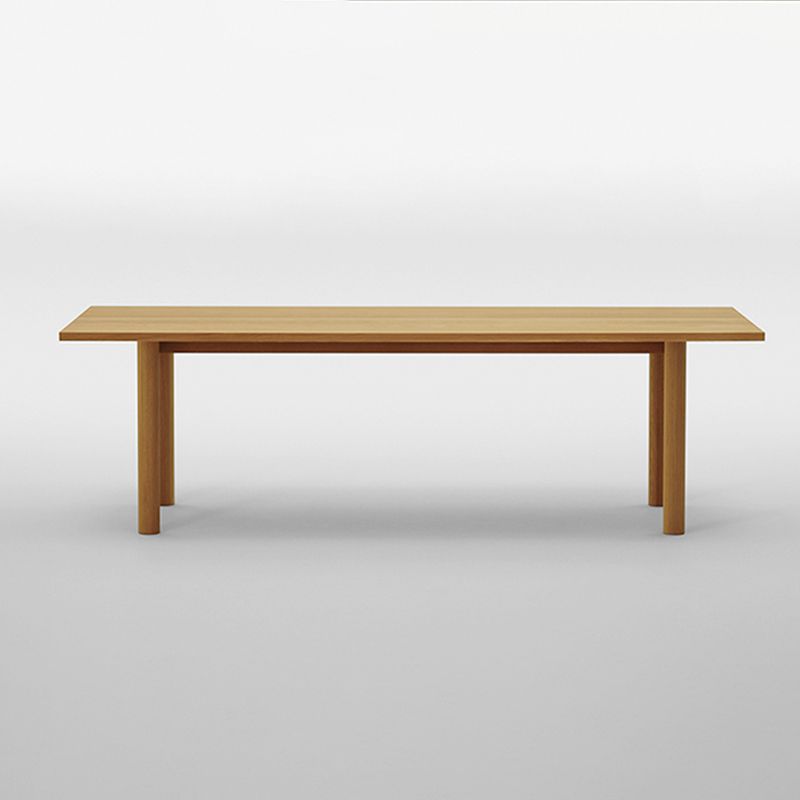 Medieval Modern Solid Wood Table Rectangular Wood Table with 4 Legs