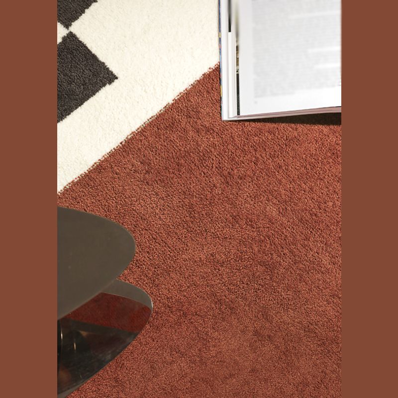 Tapis moderne abricot, bloc de couleurs, en Polyester, antidérapant, pour la décoration de la maison