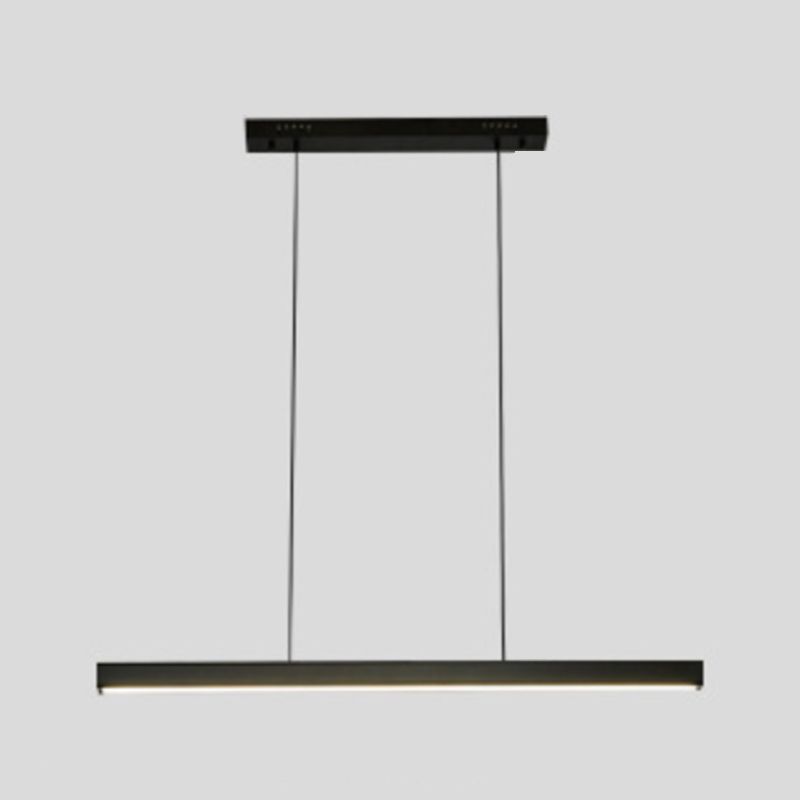 Einfacher Stil Rechteckinsel Island Kronleuchter 1-Kopf-LED-Anhängerbeleuchtung mit Acrylschatten