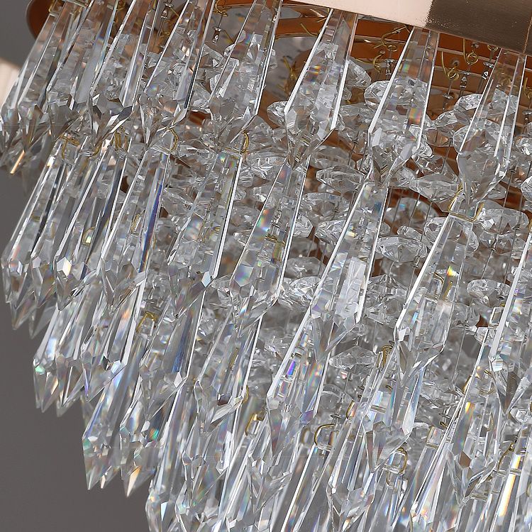 Gold Finish Globe Chandelier Modern Stylish LED Crystal Hanging Light in 3 Color Light