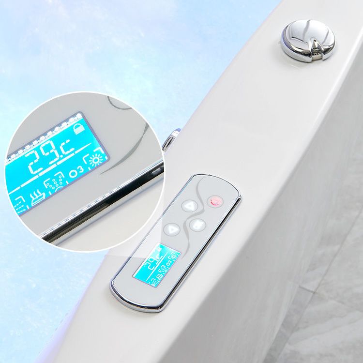 Freestanding Bath Acrylic Soaking White Heater Included Bathtub