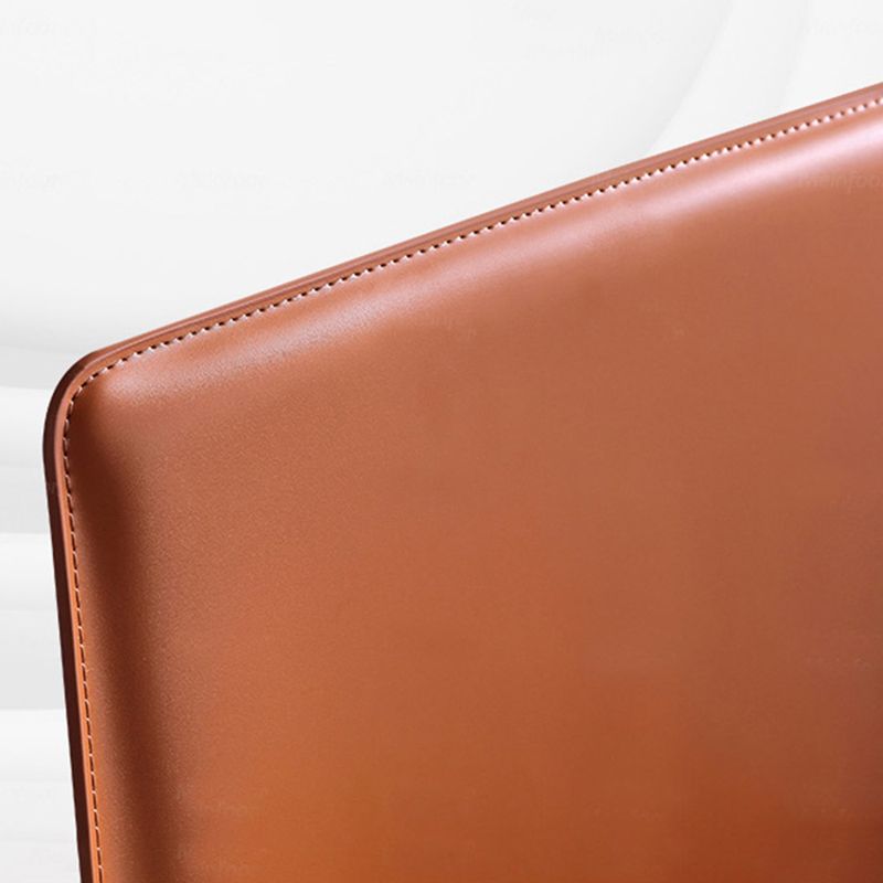 Chaise sans bras de salle à manger contemporaine en métal, chaises de salle à manger en cuir pour usage domestique
