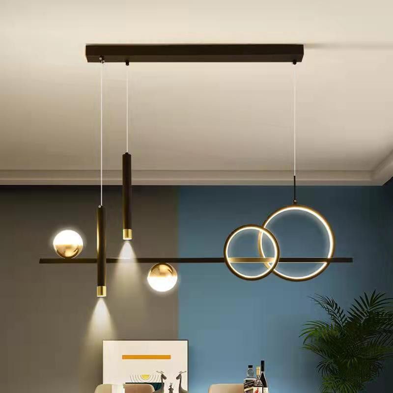 Multiple-Light Globe Island Lighting Modern Metal Island Pendant Lights