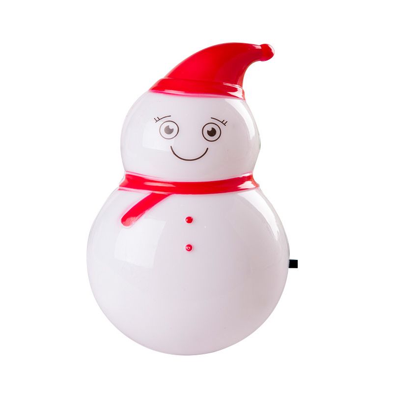 Niños Snow Man de plástico Lámpara de pared LED de lámpara LED en rojo y blanco para habitación infantil