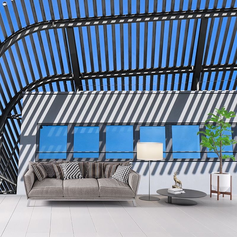 Customized City Construction Mural Modernization Wall Covering for Bedroom