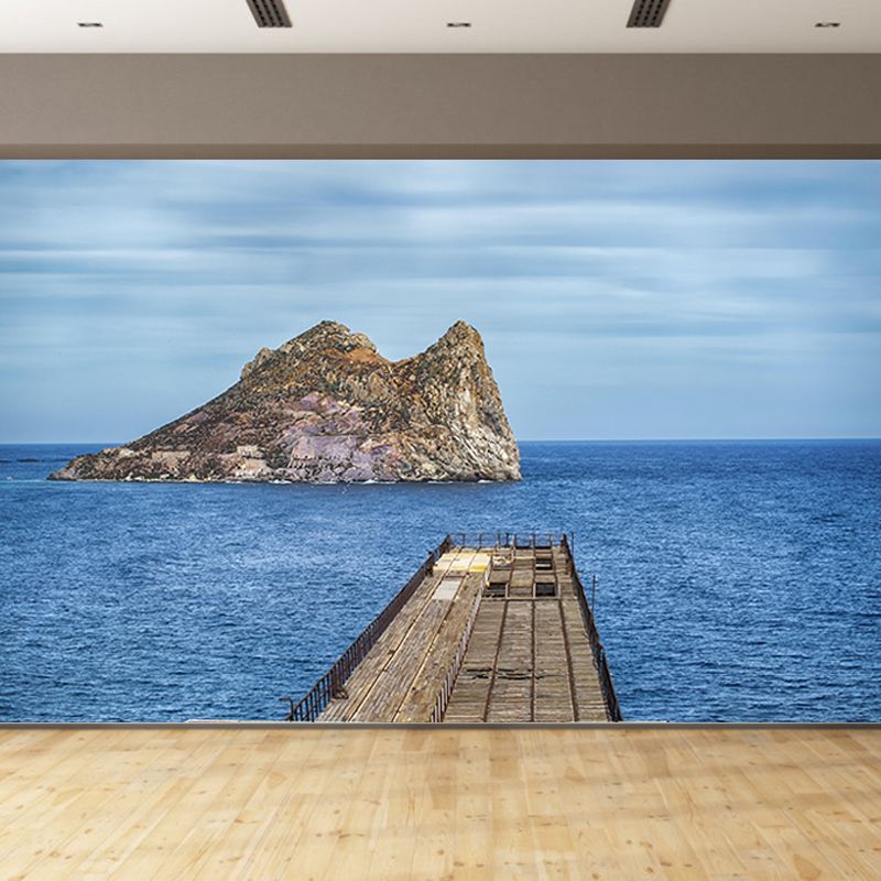 Customized Sea Mural Wall Decor Eco-friendly Wallpaper for Living Room