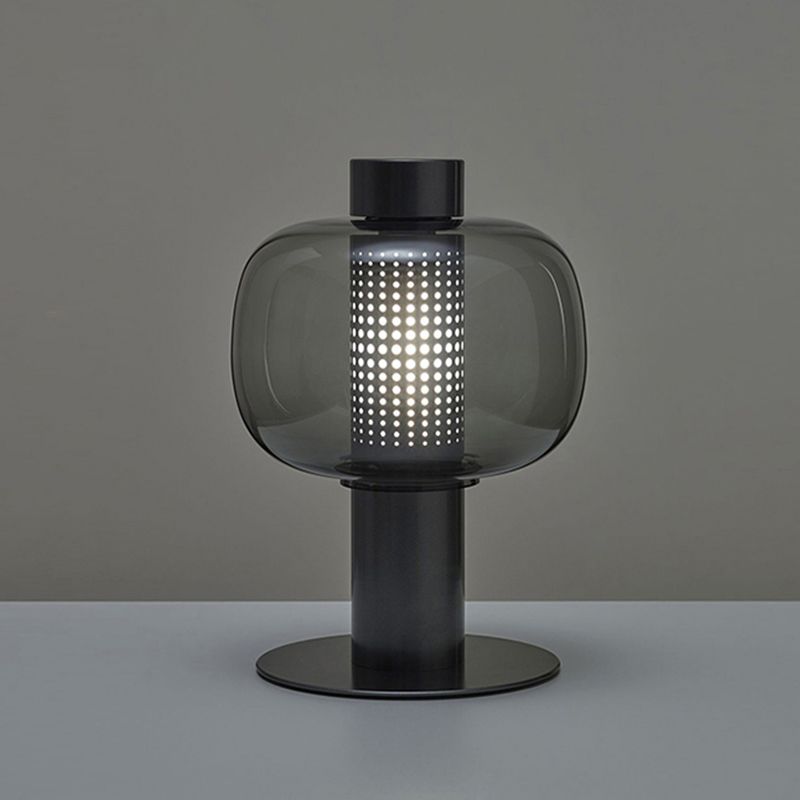 1 lampe de table à globe léger les lampes de chevet en verre contemporaines pour chambre à coucher