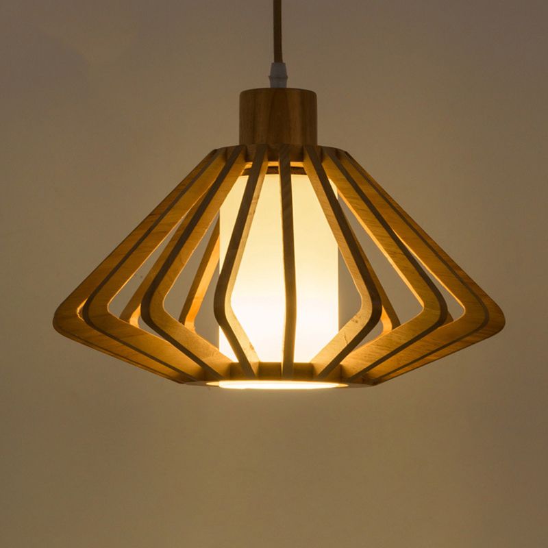 Holz Diamond Anhänger Beleuchtung Vorlagen zeitgenössischer Stil Holzhängeanhänger Licht