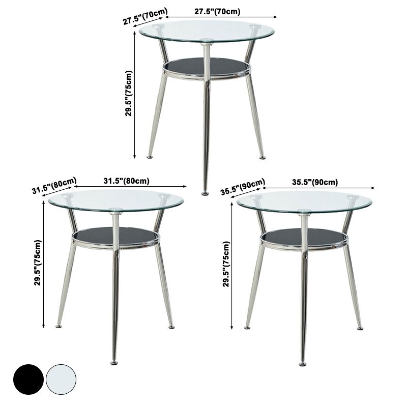 Moderner runder Esszimmertisch Temperierter Glas mit 3 Beinen für Esszimmer