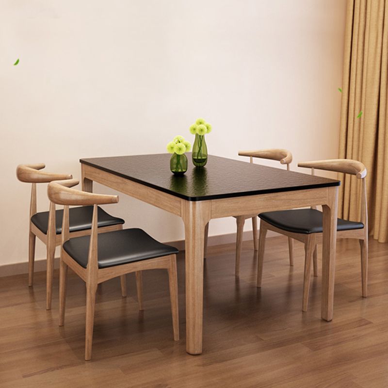 Black and Brown Dining Room Dinner Kitchen Table Modern Dining Table