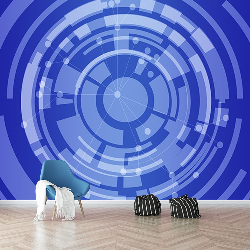 Geometry Mural Wallpaper Minimalistic Moisture Resistant Bedroom Wall Decor, Custom-Print