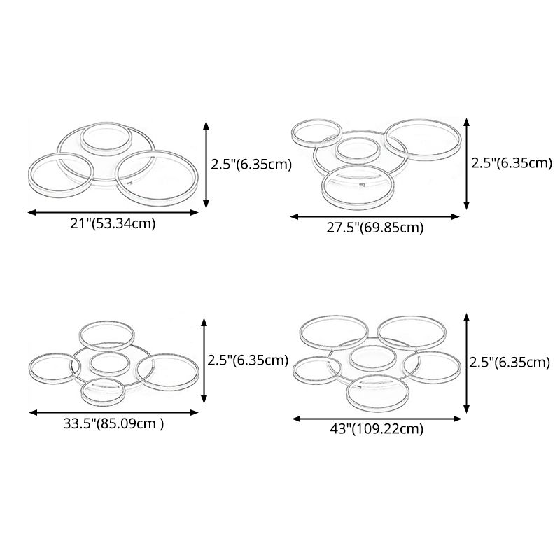 Geometric Acrylic Flush Ceiling Light Fixtures Modern Style 1-Light Flush Mount Fixture