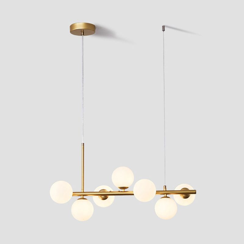 Nordic Glass Island Lighting Fixture Creative Pendant Light for Dining Room
