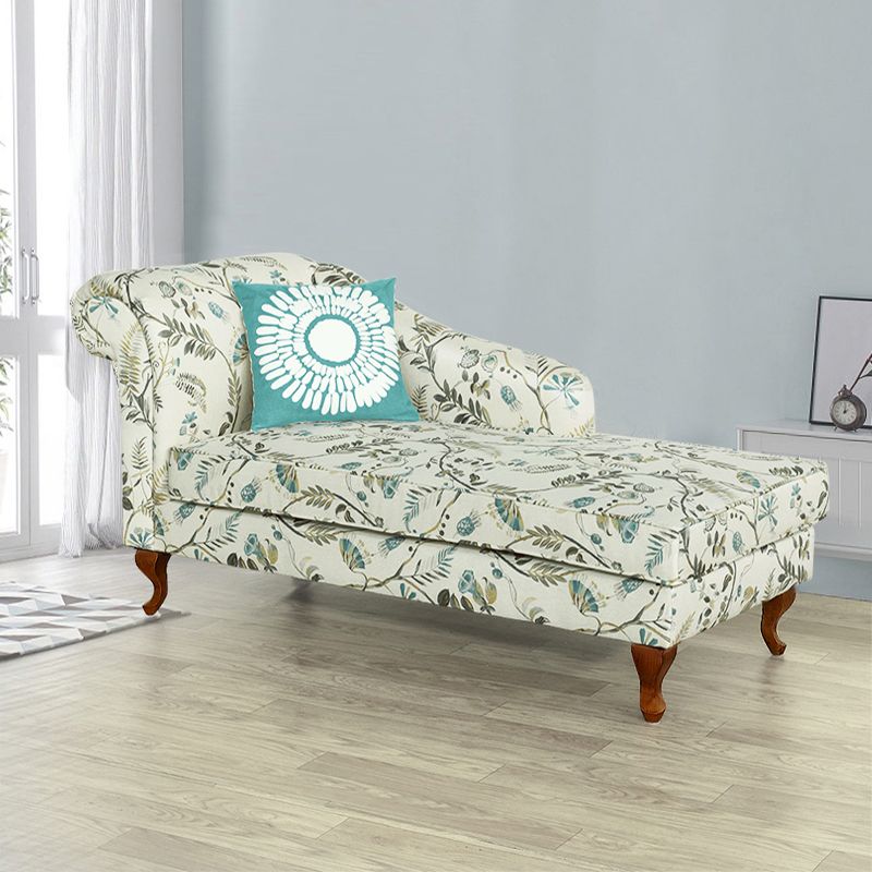 Modern Style Living Room Chaise Rolled Arms Upholstered Chaise