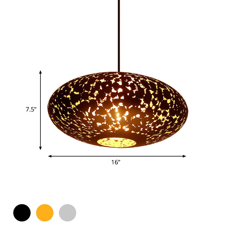 Metalen zilver/brons/messing plafondlamp lantaarn 1 kop decoratief hangend hanglampje voor slaapkamer