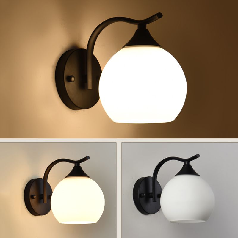 Schwarz schmiedeeisere Wandleuchte Industrieschlafzimmer Kuppel Wandmontage Lampe