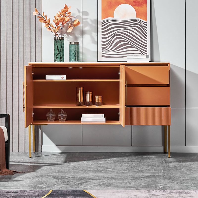 Classic Glam Combo Dresser Horizontal Stone Storage Chest for Bedroom