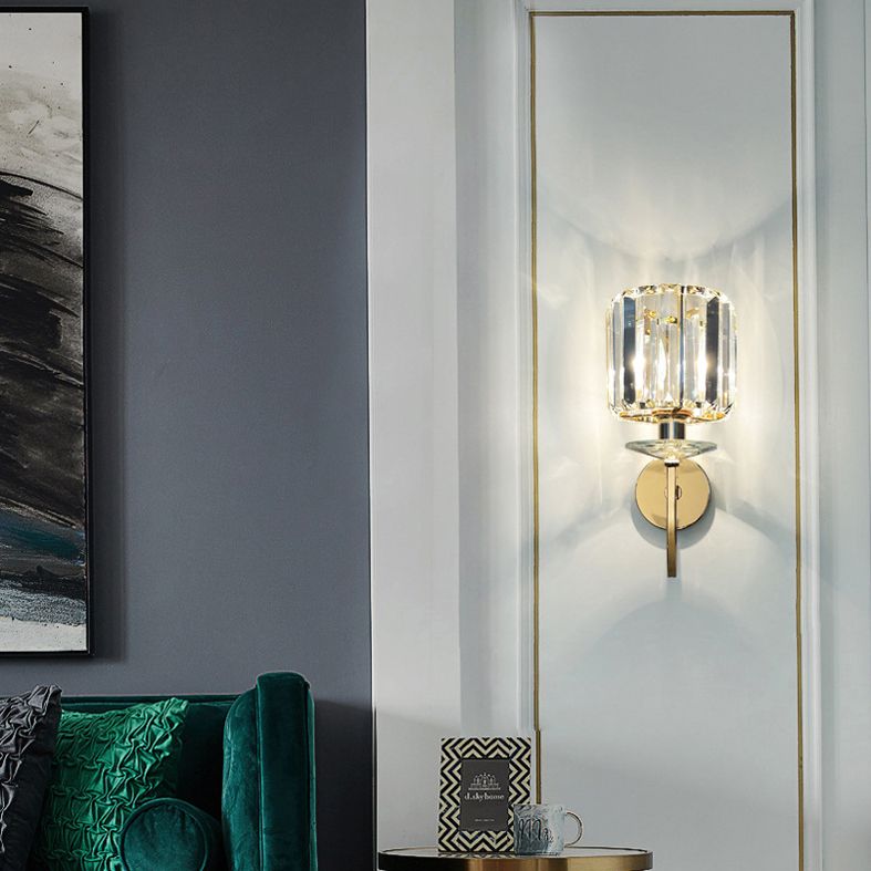 1 Light Wall Mounted Lamps Modern Simplicity Crystal Wall Mounted Lights for Living Room