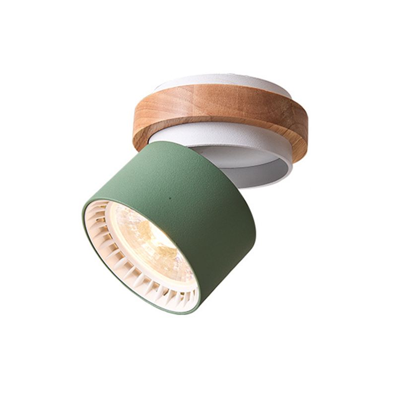 Metal Round Shaped Flush Mount Fixture Modern Style 1 Head Led Flush Light