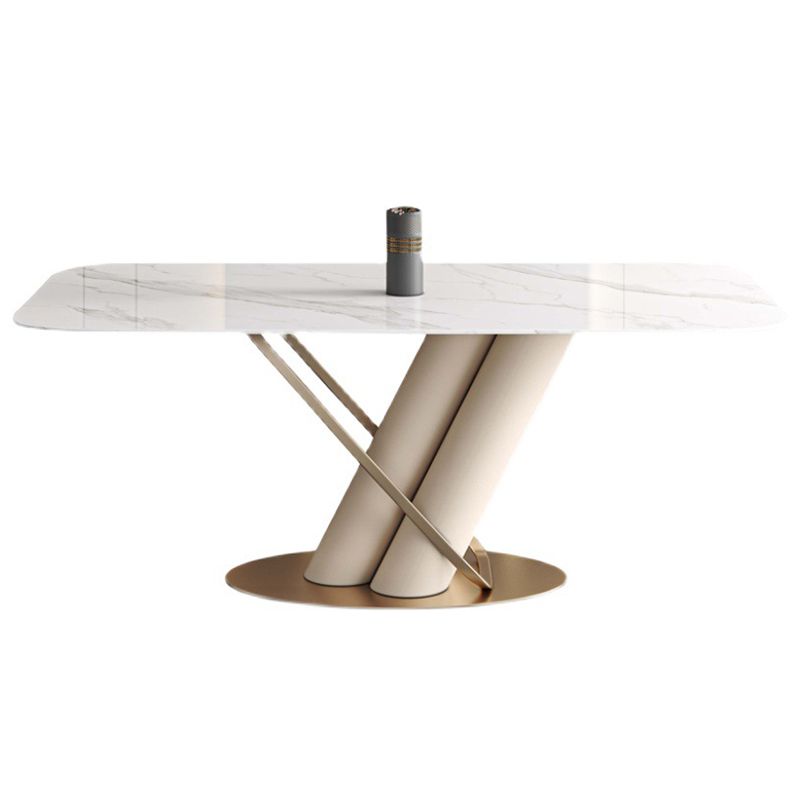 Luxury Sintered Stone Top Dining Set Rectangle 1/4/5/7 Pieces Dinette Table Set