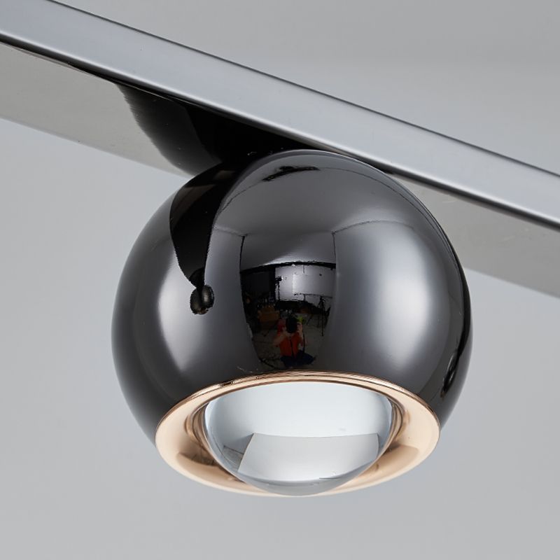 Modern Hanging Light Molecule Island Light Fixture in Black for Dining Room