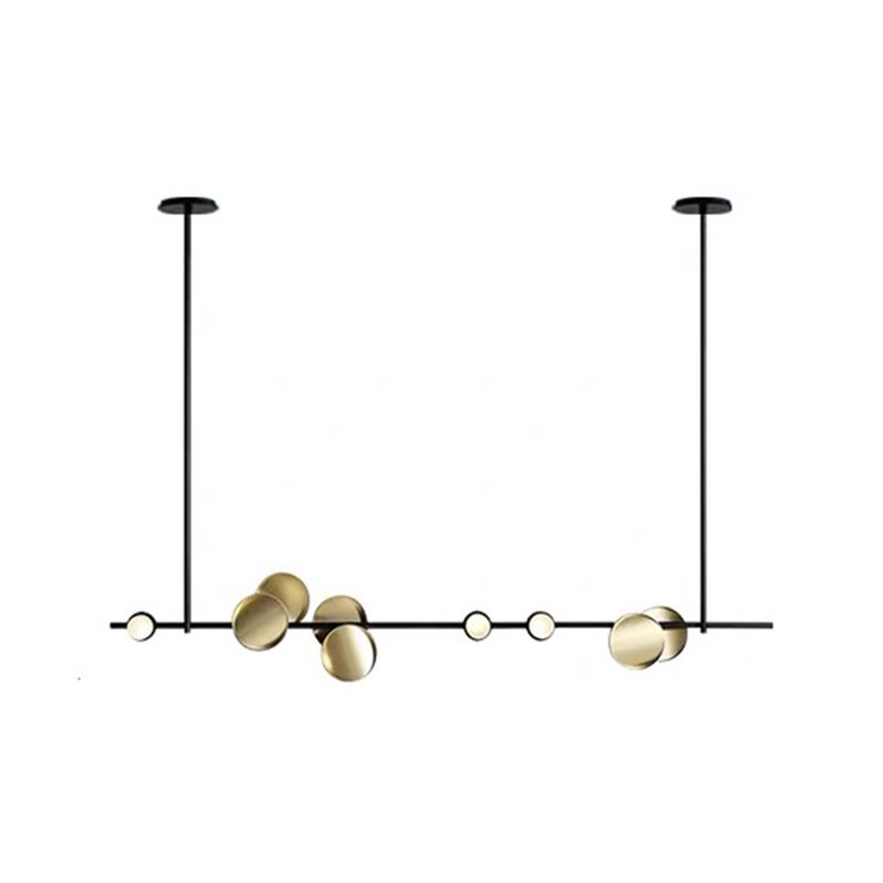 Modern Style Linear Hanging Pendant Lights Metal 12- Light Pendant Light Fixtures