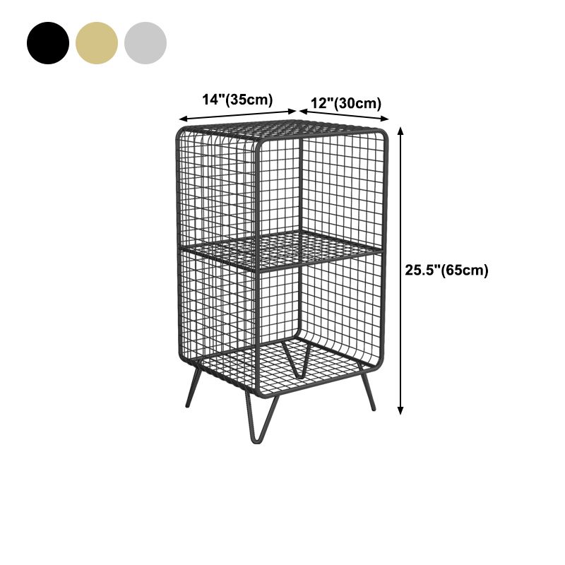 Glam Metal Iron Standard Bookshelf Vertical Closed Back Bookshelf